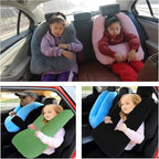 FHSGGP Travel Pillow Car Pillow Kid Car Sleeping The Sleeping Aid for Adults and Kids on Road Trips Sponge Kids Travel Pillow Provides Body and Head Support Sage Green