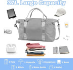 Weekender Duffel Bags for Women， Travel Totes Bag for Airplane Essentials, Overnight Bags for Women with Trolley Sleeve, Large Carry On Hospital Bag for Labor and Delivery, Sport, Gym