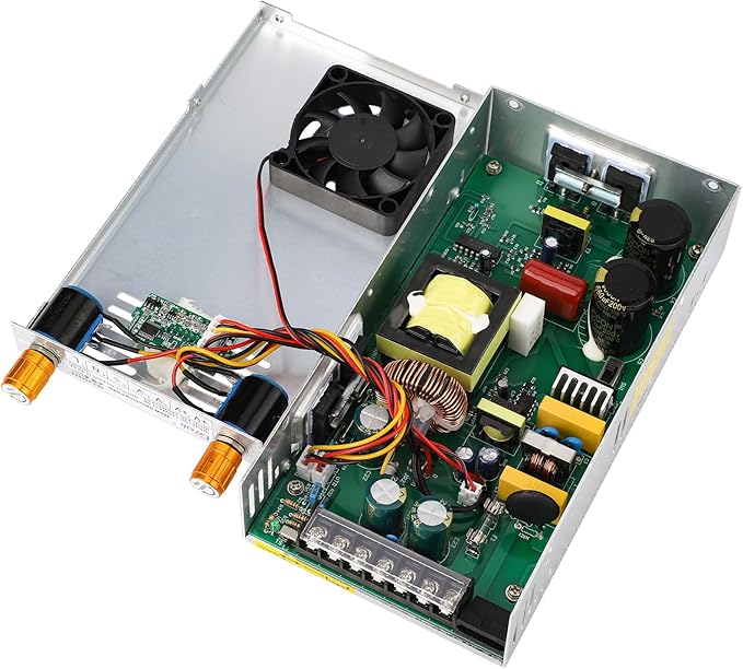 DROK 24V Power Supply, AC 110V/220V to DC 0-24V 0-20A 480W Buck Converter, Volt Amp Adjustable Adapter Regulated 5V 12V 24V Volt Switching Voltage LED Transformer Charger for Computer CCTV Lab