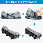 Finnhomy 120L Foldable Rolling Duffel Bag with 3 Wheels, Light Weight Travel Duffel bag with Large Loading Capacity, 32'' Rolling Duffel bag with Shoulder Strap