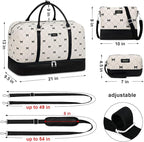 IBFUN Weekender Bags for Women, 21" Weekender Travel Bag, Travel Duffle Bag with Shoe Compartment Carry on Overnight Duffel Bag for Weekend Travel Business Trip, 3PCS