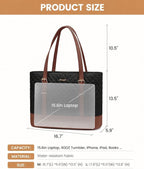 LOVEVOOK Laptop Bag for Women, 15.6 Inch Work Tote Computer Bag With Large Cup Holder, Lightweight Large Laptop Briefcase for Travel, Bussiness, Teacher