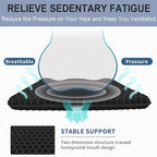 20" Gel Seat Cushion for Long Sitting(Jumbo&Thick) – Office Chair Cushion – Wheelchair Cushions for Pressure Sores – Non-Slip Desk Chair Car Seat Cushion Driving – Sciatica & Back Pain Relief