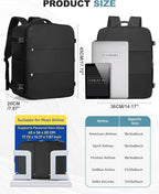 coofay Large Vacuum Backpack Travel with Pump Vacpack Travel Backpack with Vacuum System Compression Backpacks for Travel Easy Vac Pack Carry on Luggage