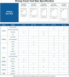 JOYTUTUS Truck Tent, Portable Truck Bed Tent with Rainfly, Truck Tent for 5.0'-5.2' with Aluminum Pole, Waterproof PU2000mm Double Layer for 2 Person - Blue