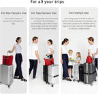 Luggage Straps 3 PCS for Suitcases TSA Approved 2 Short & 1 Long Adjustable Straps with Elastic Thick Rope for Connecting Suitcases and Bags Stably with a Strap Buckle and a Bottle Clip, Black