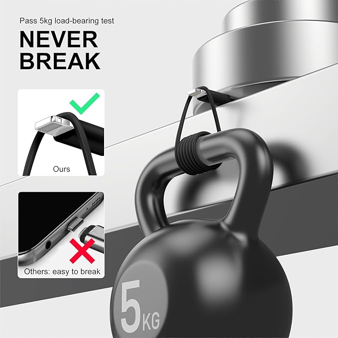 FUPYWP Car iPhone Carplay Cable, Car Charger Cord, USB A to Lightning Cable Fast Charging & Data Transfer for iPhone 14/13/12/11 Pro Max XR XS X 8 7 6 Plus SE Tangle-Free,3ft Black