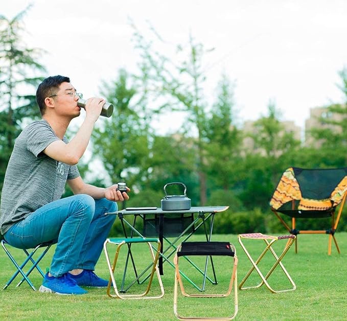 Ultralight Portable Folding Camping Stool for Outdoor Fishing Hiking Backpacking Travelling(XL:13"x14"x15";Large:11.8"x11"x11.4"; Medium:8.3"x9.5"x 11")