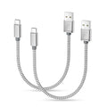 Basesailor for iPhone 17 16 Pro Max Charger Cord,USB to USB C Cable,Type C Charging Power Cord for Apple 17e 15 iPad 10 Air 4 5,Samsung Galaxy S26 S25 S24 S23,Silver,2Pack 1FT(0.3M)