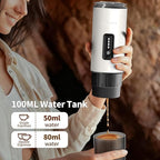 Portable Espresso Maker, 20Bar Rechargeable Wireless Stainless Steel, 3-in-1 for Nespresso & Ground Coffee, Self-Heating Travel Coffee Machine for Camping Office (White)