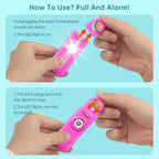 Thopeb–The Original Personal Safety Alarm for Women Self Defense – Elders & Kids Self Defense Keychain Siren – 135dB Loud Siren Bird Sound – Cute Key Chains Protection (Rose red)