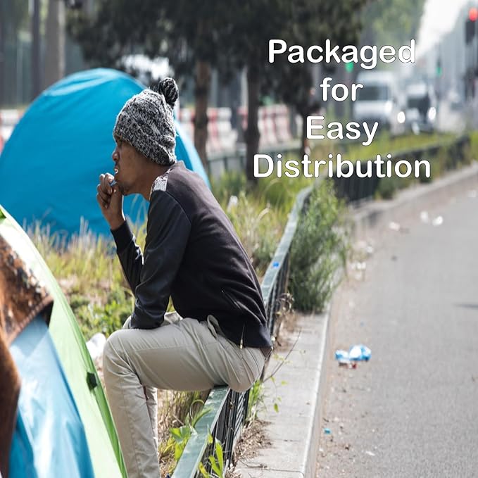 Trail maker (50 Pack) Bulk Hygiene Kits, 25 Piece Toiletry Kits for Homeless Care, Travel Hygiene Packs, Personal Care Supplies for Men & Women (50 Kits)