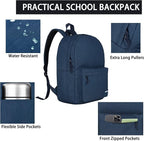 SUPACOOL Casual Laptop Backpack for Men and Women, Backpack for College, USB Charging Port, Lightweight Pack Back(Navy blue)