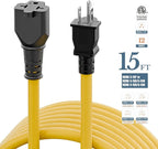 4 in1 NEMA 5-15P Extension Cord, Winxus 15FT NEMA 5-15P to 5-15R, 5-20R, 6-15R, 6-20R Adapter Cord, 15A to 20A AC Adapter Cable, 15Feet 3 Prong Extension Cords
