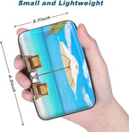 Credit Card Holder, Mini Aluminum Card Wallet RFID Blocking Slim Metal Hard Card Case for Women Men, Sea