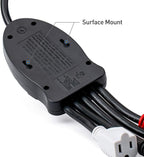 Cable Matters 5 Outlet Power Cord Splitter (Power Squid Outlet Multiplier) with Extra Long 10 Foot Cord and Color Coded Receptacles