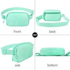 Fanny Pack with Strap Extension for Women and Men Crossbody Bag Belt Bag Bum Bag with Adjustable Strap for Hiking Workout Sports Travel Gifts for Teen Girl Light Green