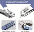 Manicure Set 8 in 1 Nail Clipper Set,RedFlow Nail Clippers,Fingernail & Toenail Clippers,Manicure Tools,Pedicure Tools,Suitable for Travel Manicure Kit,Nail Set Kit with Everything Profe (Blue)