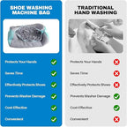 Shoe Laundry Bags for Washing Machine, 4 Pcs Shoe Washing Bag, Laundry Shoe Bag for Washer and Dryer, Reusable Shoe Washing Bags Shoe Washing Machine Bag (Grey-4Pcs)