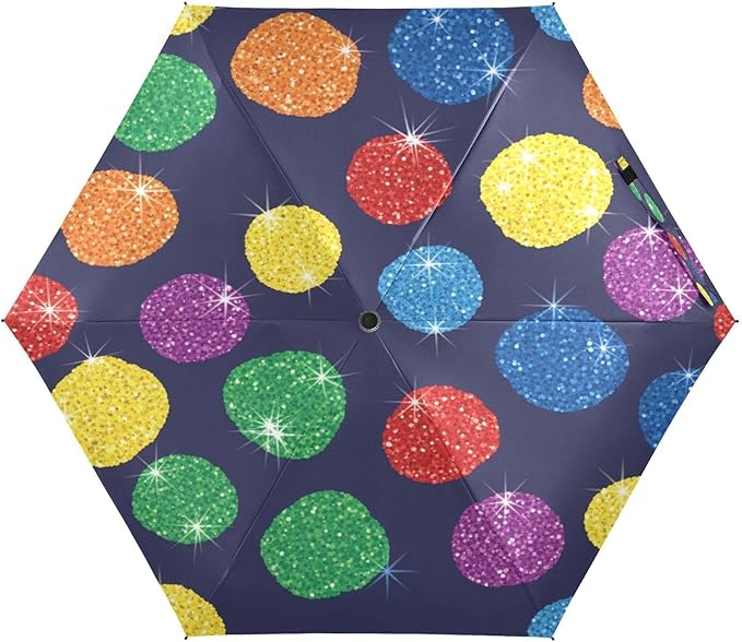 Cowboy Boots Pattern Umbrellas for Rain Windproof Small Folding Compact Mini Travel Umbrella for Purse Lightweight Portable Pocket for Women