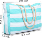 Becokan Beach Bags for Women Large Waterproof Beach Tote Bag Zipper Beach Bags Waterproof Sandproof Swim Pool Bag Large Tote