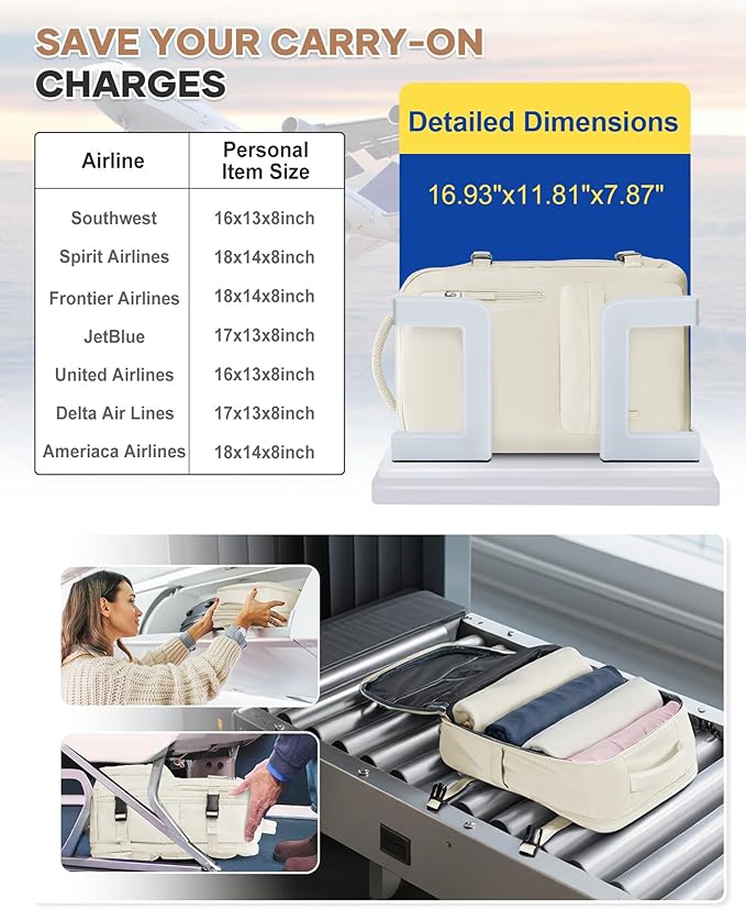 Large Travel Gym Backpack Women Carry On Backpack Flight Approved Hiking Waterproof Rucksack Casual Daypack Laptop bags airplanes Shoes Compartment Personal Item Travel Weekender Bag Essentials Beige