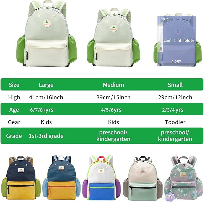 12 Inch Toddler Backpack for Boys Girls 2-4, School Mini Backpack for Travel, Small Kids Child Backpacks, Preschool Kindergarten Elementary Toddler Bag, Small