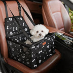 BYGD Pet Dog Booster Seat with Support Rod, Breathable & Foldable Car Basket, Suitable for Small & Medium Pets (Blue & Gray)