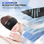 TOPOINT Sleep Mask Headphones Bluetooth Wireless 5.4, Breathable Cotton Eye Mask for Sleeping Side Sleepers Travel Music Headsets with Microphone Handsfree Men Women