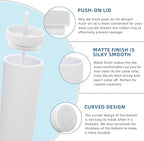 Volhoply 20oz Plastic Skinny Tumblers Bulk 10 Pack,Double Wall Tumbler with Lid and Straw,BPA Free Matte Acrylic Iced Coffee Cups with Straw,Reusable Travel Cute Mug for Party,DIY Gift(White,10 Set)