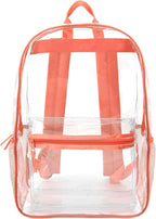 Trail maker Clear Backpack Heavy Duty with Padded Straps, Side Pockets for Kids, Boys, Girls, School, Stadium Approved Events