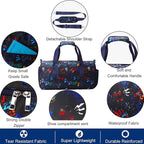 Gym Travel Duffle Bag for Girls - Gymnastics Sports Dance Bag with Shoe Compartment & Wet Pocket Panda Kids Travel Bag Teens Weekender Sleepover Carry On Bag