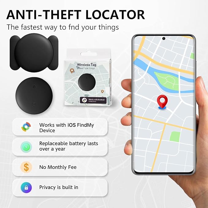 Mini Hidden GPS Tracker for Vehicles – Magnetic Waterproof Real‑Time Locator – Apple Find My Compatible, No Monthly Fee, Long Battery Life – Cars, Pets, Kids, Assets