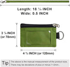 CHENSPRX Minimalist RFID Blocking Small Wallet with ID Window,WaterResistant Zip Id Case Wallet with Lanyard Keychain for Cards,Cash,Travel,Women,Men