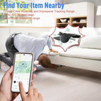 Tracker Tag 4 Packs Bluetooth Tracker, Smart Tag Locator Tracking Device, Keys Finder and Item Locator,Air Tracker Item Finders with Find My(iOS Only) Track Your Keys (Black, 4 Pack)