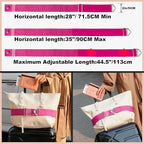 TOOVREN 2-in-1 Travel Belt for Luggage Straps Add a Bag Bungees Suitcase Luggage Strap Over Handle Suitcases Belt for Carry On Bag Adjustable Backpack Attachment Airport Travel Accessories Rose