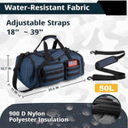 Tactical Gym Bag for Men，50L Large 3 in 1 Sports Duffle Bag with Shoes Compartment for Travel,Water Resistant Travel Backpack Weekender Overnight Bag with Wet Pocket for Women