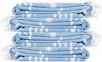 Cotton Turkish Beach Towel with Towels Oversized 36"x72" Pool Absorbent Extra Large Quick Dry Sand Travel Towel (Azure Bliss, 4 Pack)