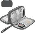 Skycase Electronic Organizer Travel Case - Waterproof Travel Cord Pouches for Organization, Cable Organizer, All-in-One Double Layers Storage Bag for Accessories, Charger, Cable, Grey - Medium