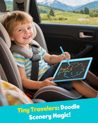 TEKFUN LCD Writing Tablet for Kids, 10-inch Coloring Drawing Pad, Mess Free Doodle Board, Airplane Travel Toys for Boys and Toddlers, Road Trip Essentials, Gifts for 3 4 5 6 7 8 Year Old Girls(Blue)