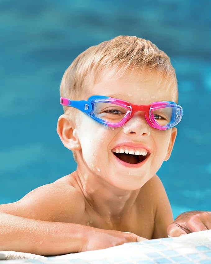 Aegend Swim Goggles for Kids Youth 3-14 Anti-Fog Anti-UV Comfort Fit Goggles for Swimming