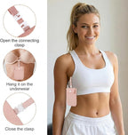 RFID Blocking Hidden Bra Wallet, Travel Money Pouch With Adjustable Strap, Money Belt for Travel Women Hidden, Secret Pocket for Valuables(Pink)