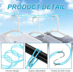 6 Pack Travel Portable Clothesline 16.4 ft Clothes Hanging Rope for Drying Adjustable Nylon Camping Clothesline for Indoor Outdoor Laundry Camping Home