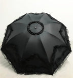 URAWESO Vintage Lace Parasol Gothic Lolita Umbrella UV Sun Protection Witch Cosplay Photoshoot Props Party Decoration