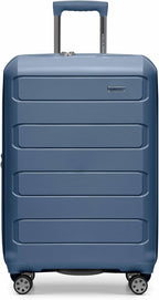 Traveler's Choice Pagosa Hardshell Expandable Luggage with Spinner Wheels, Slate Blue, 26-Inch Medium