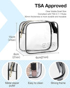 BAGSMART Toiletry Bag Hanging Travel Makeup Organizer with TSA Approved Transparent Cosmetic Bag Makeup Bag for Full Sized Toiletries, Medium-Black