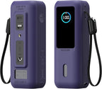 SIKAI CASE Silicone Case for Anker Laptop Power Bank (25,000mAh 165W) with 1/4" Nut Hole, SD/SIM Card Storage, Display Protection&Dustproof, Travel Protective Cover for Anker A1695 Power Bank (Purple)