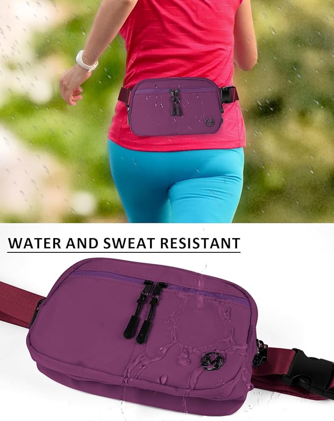 Fanny Pack Crossbody bags for Women Men, 2L Everywhere Belt Bag, Fashion Waist Packs, 5-Zipper Pockets Waist Bag with Adjustable Strap