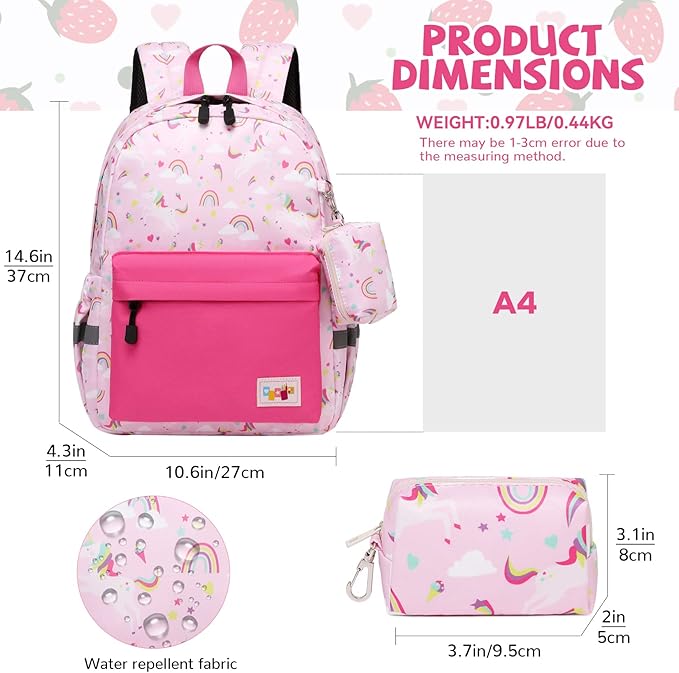 mygreen Toddler Backpack, Kids Backpack for Boys and Girls with Chest Strap | with Chest Strap