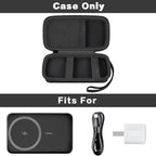 Case for Anker Magnetic Battery 10,000mAh Foldable Wireless Portable Charger, 633/622/621/321 5,000mAh Power Bank (MagGo) Holder, Storage for Baseus Power Delivery -Case Only (Black, Large)
